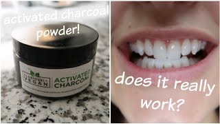 Activated Charcoal Teeth Whitening Powder Does it Work  Gloriously Vegan Review [upl. by Livingstone]