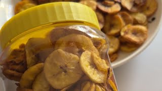 DIY crunchy plantain chips [upl. by Amlez]