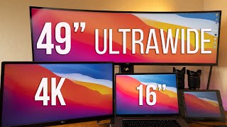 The best monitor for programming  UltraWide 49quot VS 4K monitor [upl. by Nivart737]