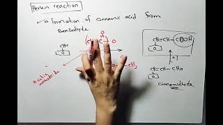 perkin reaction  cinnamic acid تفاعل بيركن  تحضير السيناميك [upl. by Eulalee]