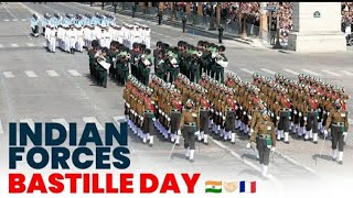 Proud Moment Indias triservices contigent march past during the Bastille Day Parade in France [upl. by Thistle785]