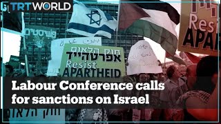 UK Labour conference calls for sanctions against Israels apartheid crimes [upl. by Kluge]