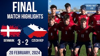 DENMARK U19 32 CZECH REPUBLIC U19  FRIENDLY MATCH  EXTENDED HIGHLIGHTS  20022024 [upl. by Allemahs861]