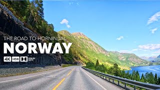 4K Scenic Drive  Driving along the Norwegian mountain and fjord  Road to Hornindal [upl. by Otanutrof]