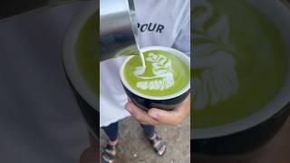 MATCHA LATTE ART [upl. by Joeann]