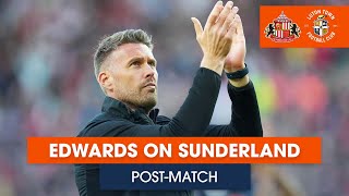 POST MATCH  Rob Edwards on Sunderland Loss [upl. by Anilem]