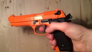 BBM Beretta M9 Blank Gun 8mm UK Review 2014 [upl. by Eimar]