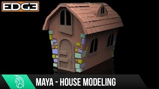 5 Maya For Beginners  Model a Cartoon House Tutorial 1080p HD [upl. by Salome]