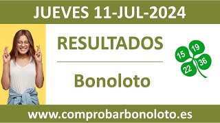 Resultado del sorteo Bonoloto del jueves 11 de julio de 2024 [upl. by Barmen96]