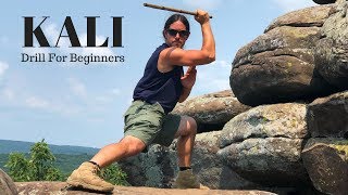 Easiest Single Stick Basics for KALI BEGINNERS  Escrima Stick Fighting [upl. by Maclay]