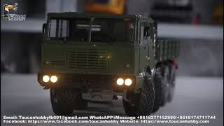 CROSSRC DC8 8X8 112 Electric Remote Control OffRoad Military Truck Crawler Car [upl. by Odnalro68]