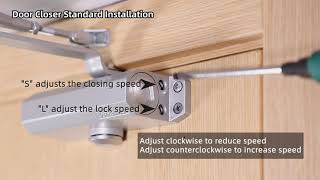 door closer standard installation [upl. by Nnaeinahpets]