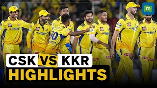 IPL 2024 Match 22 Highlights  CSK beat KKR by seven wickets [upl. by Elleira]