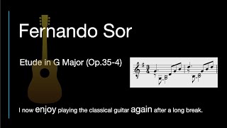 Fernando Sor  Etude in G Major Op35 No4 [upl. by Etra581]