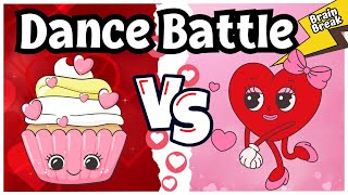 Dance Battle Sweet Treats VS Hearts  Valentines Day Brain Break  Just Dance  Games for Kids [upl. by Nitin27]