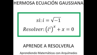 111 HERMOSA ECUACIÓN GAUSSIANA APRENDE A RESOLVERLA [upl. by Anuqahs]