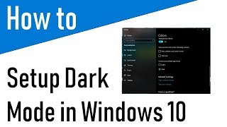 Setup Dark Mode in Windows 10 [upl. by Acireed]