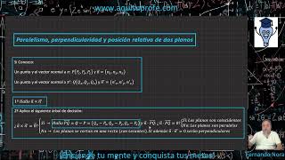 Paralelismo perpendicularidad y posición relativa de dos planos [upl. by Alleirbag]