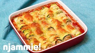 Lasagne van courgette rolletjes Recept  njammie [upl. by Etterb]