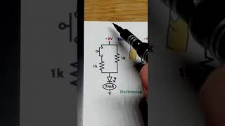 Schematic Closed Switch Makes LED Brighter short shorts electronics [upl. by Verlie960]