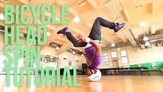 How to Breakdance  Bicycle Head Spins  Lil Cesar Air Force Crew Los Angeles [upl. by Garv]