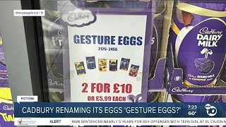 Cadbury renaming Easter eggs to Gesture Eggs to be more inclusive [upl. by Ecirpak240]