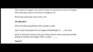 Class 9th Ch 3 Atoms and Molecules Lakhmir Singh Solution Video No 3 [upl. by Gardner]