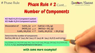 Calculating Number of Components Part2Gibbs Phase Rule  BSc MSc and Btech  Solved Examples [upl. by Tommy]