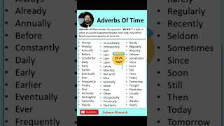 Adverbs Of Time Word and Definition english [upl. by Izabel]