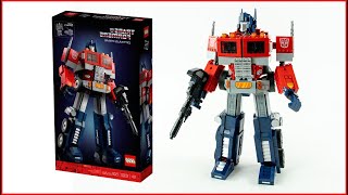 LEGO ICONS 10302 Optimus Prime Speed Build  Brick Builder [upl. by Erine29]