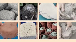 Asmr pure white cementmehroon sandpure ashes sandmentchalks charcoalshape drywater crumble [upl. by Rettig139]