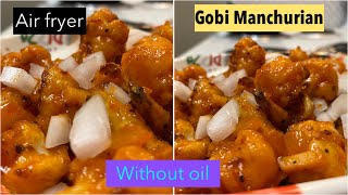 How to Make Gobi ManchurianAir Fryer lo Gobiగోబీ మంచురియన్ Oil లేకుండా Telugu Vlogs From USA [upl. by Rowena]