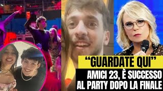 Amici è successo al party dopo la finale “Guardate qua” [upl. by Stelu]