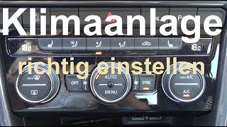 Auto Klimaanlage richtig einstellen Klimaanlage im Auto richtig nutzen Klimaanlage einstellen [upl. by Strage985]