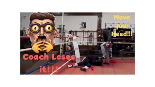 Mike Tyson Style Blowout Coach goes Crazy on Trainee in Cus DAmatos KO Boxing Gym Catskill NY [upl. by Ydollem890]