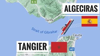 The Ferry crossing from Algeciras Spain🇪🇸 in to Tangier Morocco🇲🇦 algeciras tangier tangiers [upl. by Godiva]