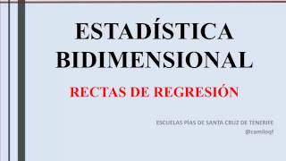 Estadística bidimensional Rectas de regresión y estimaciones Vídeo 3 de 3 [upl. by Ambrosius867]