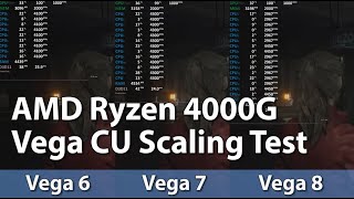 AMD Ryzen 4000G Renoir Vega 6 vs Vega 7 vs Vega 8 at 1Ghz How Well Do Vega CUs Scale [upl. by Yasui317]