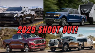 2025 Truck Comparison Ford F150  Ram 1500  Chevrolet Silverado 1500 Toyota Tundra  MPG amp Pricing [upl. by Burner]