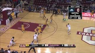 CofC Mens Basketball  Towson Highlights [upl. by Etteyafal]