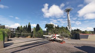 MSFS Fly Ornithopter around Seattle [upl. by Naltiak]