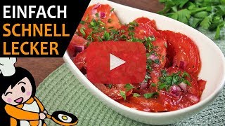 Tomatensalat  Rezept Videos [upl. by Oniluap]