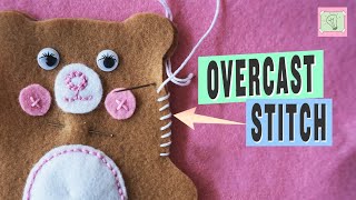 Overcast Stitch  Hand Sewing Tutorial for Beginners [upl. by Hershell]