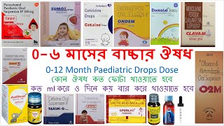 0৬ মাসের বাচ্চার ঔষধের পরিমাপ Pediatric Drops Bong Pharma [upl. by Adnahsam]