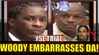 YSL WOODY ASK YOUNG THUG A QUESTION IN COURT amp HAS THE WHOLE COURTROOM LAUGHING  YSL TRIAL 🎵❓👮🏽🤔 [upl. by Bergeron999]