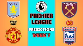 Premier league predictions week 7 202425 [upl. by Ynttirb]