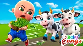 Bobo Stolen Grass Basket  Run Run Cow Song  Old Macdonald Had a Farm  Nursery Rhymes amp Kids Songs [upl. by Llennhoj]