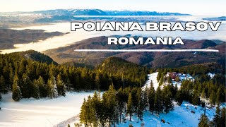 Poiana Brasov Romania December 2023  4K Drone Footage [upl. by Suirred]