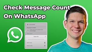 How To Check Message Count With Someone On WhatsApp [upl. by Victorine]