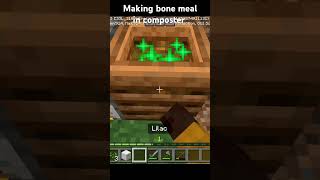 Making bone meal in composter mincraft mincrafthouse [upl. by Gniy]